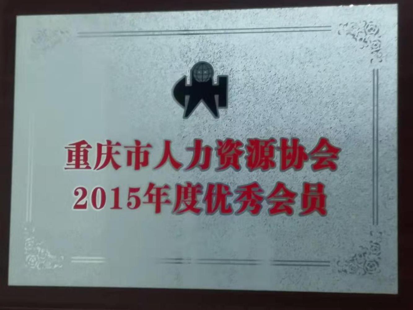 重慶市人(rén)力資源協會(huì)2015年度優秀會(huì)員